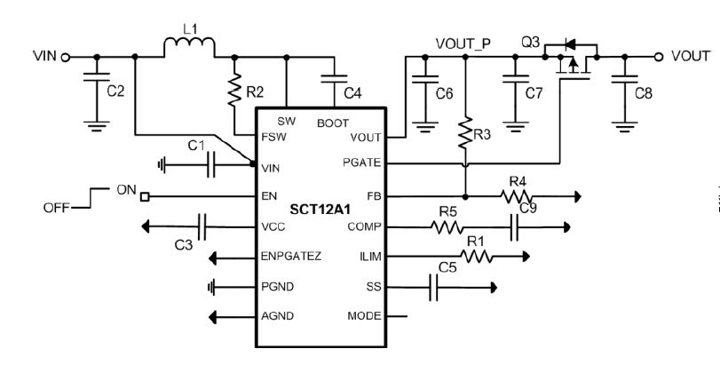 2.7V-14V Vin, 30W Synonous Boost Converter with Load Disconnection Control