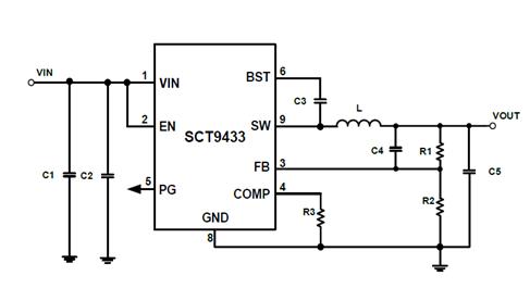 3.8V-36V Vin, 3A Synonous Step-down DCDC Converter with EMI Reduction